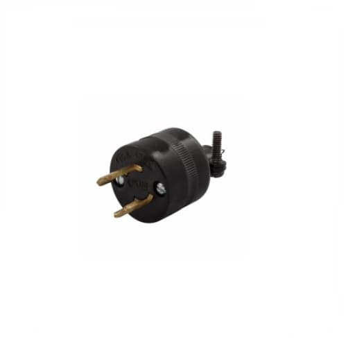 Eaton Wiring 15 Amp Locking Plug, Safety Grip, ML1, Black