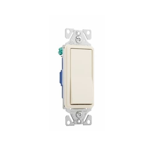 15 Amp Decorator Switch, Single-Pole, #14-12 AWG, 120/277V, Almond