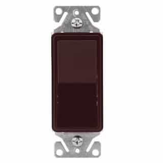 Eaton Wiring 15 Amp Decorator Switch, Single-Pole, 14-12 AWG, 120V-277V, Brown