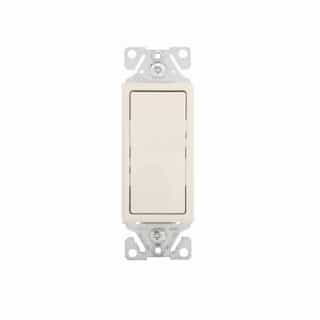 15 Amp Decorator Switch, Single-Pole, #14-12 AWG, 120/277V, Light Almond