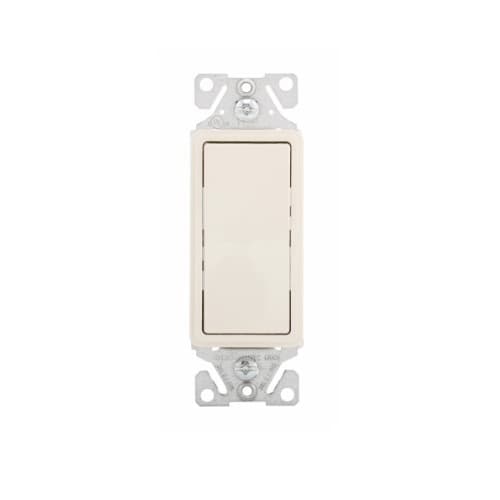 Eaton Wiring 15 Amp Decorator Switch, Single-Pole, #14-12 AWG, 120/277V, Light Almond