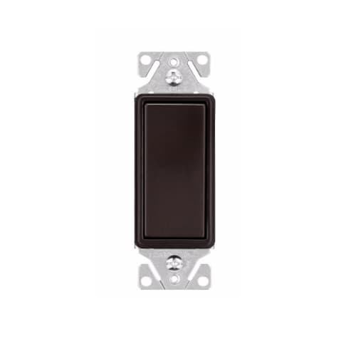 15 Amp Decorator Switch, Single-Pole, #14-12 AWG, 120/277V, Rubbed Bronze