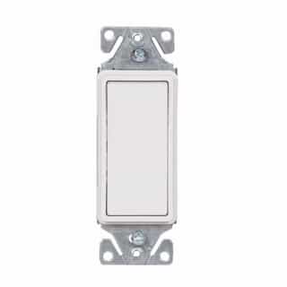 Eaton Wiring 15 Amp Decorator Switch, Single-Pole, 14-12 AWG, 120V-277V, White