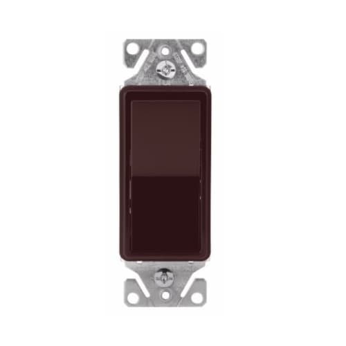 15 Amp Decorator Switch, 3-Way, 14-12 AWG, 120V-277V, Brown