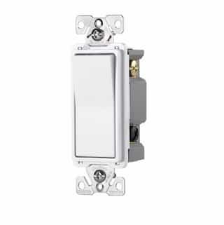 Eaton Wiring 15 Amp 3-Way Rocker Switch, Commercial Grade, White