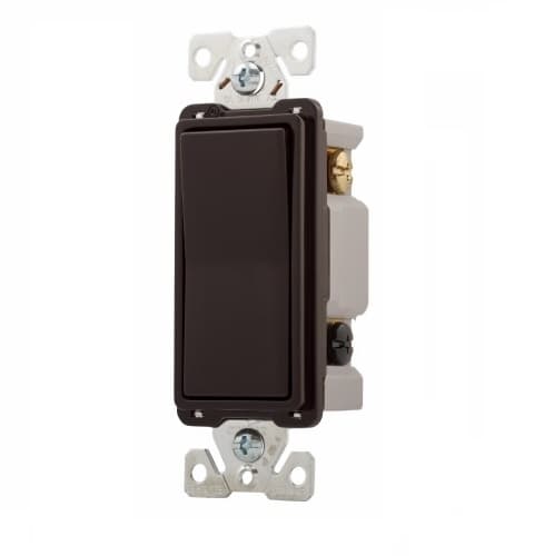 Eaton Wiring 15 Amp 4-Way Rocker Switch, Commercial Grade, Brown