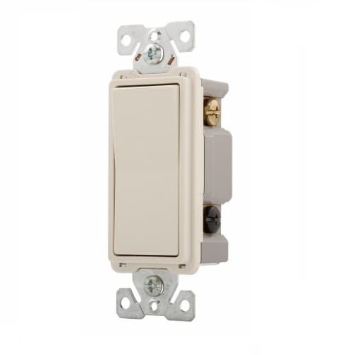 Eaton Wiring 15 Amp 4-Way Rocker Switch, Commercial Grade, Light Almond