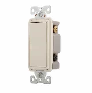 Eaton Wiring 15 Amp 4-Way Rocker Switch, Commercial Grade, Light Almond