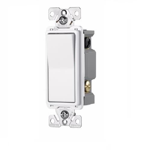 15 Amp 4-Way Rocker Switch, Commercial Grade, Ivory