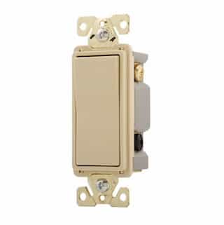 20 Amp Double Pole Rocker Switch, Commercial Grade, Ivory