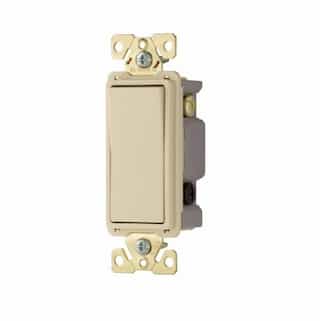 20 Amp 4-Way Rocker Switch, Commercial Grade, Ivory