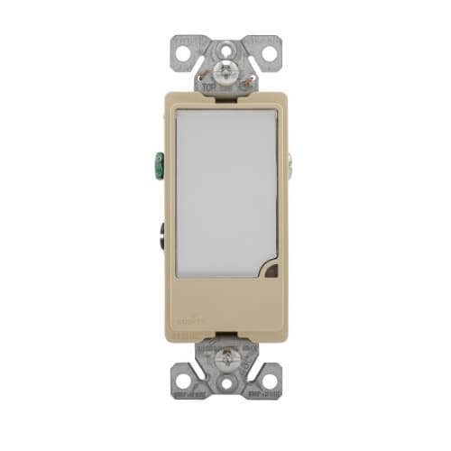 Eaton Wiring Full LED Single-Pole Wallbox Nightlight w/Sensor, Dimmable, Ivory