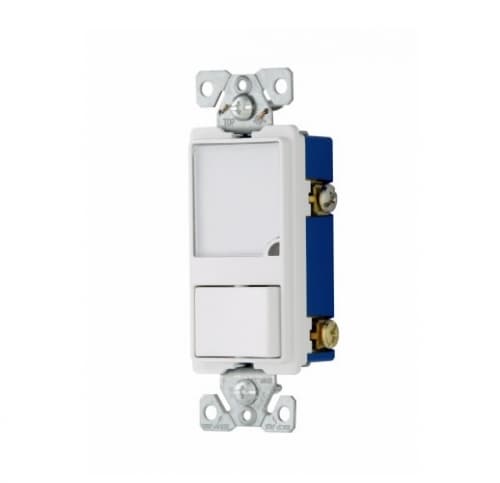 Eaton Wiring 15 Amp Single-Pole Light Switch w/Dimmable LED Nightlight, White