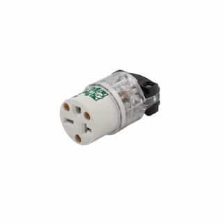 Eaton Wiring 20 Amp Straight Blade Connector w/ Safety Grip, 2-Pole, 3-Wire, #18-12 AWG, 250V