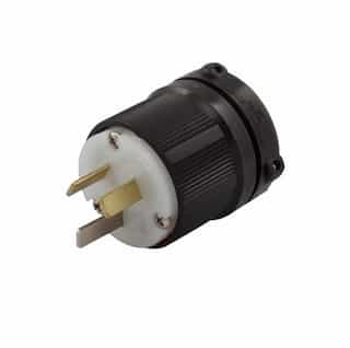 Eaton Wiring 20 Amp Electric Plug, Safety Grip, NEMA 10-20P, Black