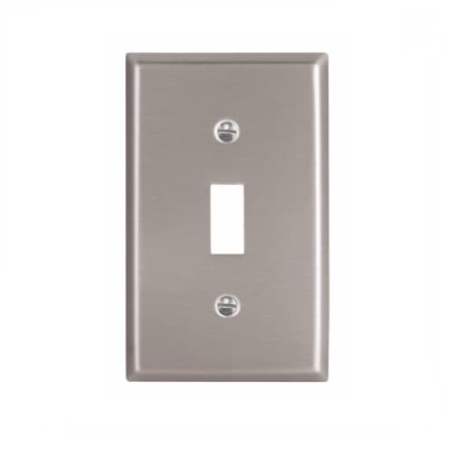 Eaton Wiring 1-Gang Toggle Switch Wall Plate, Standard, Steel