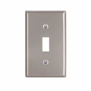 Eaton Wiring 1-Gang Toggle Switch Wall Plate, Standard, Steel