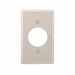 Eaton Wiring 1-Gang 1.59-in Power Outlet Wall Plate, Standard, Stainless Steel