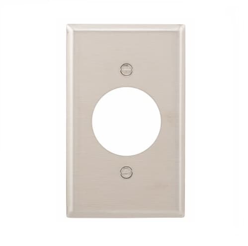 Eaton Wiring 1-Gang Power Outlet Wall Plate, 1.59" Hole, Standard, Steel