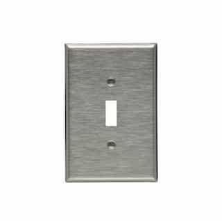 Eaton Wiring 1-Gang Toggle Switch Wall Plate, Oversize, Steel
