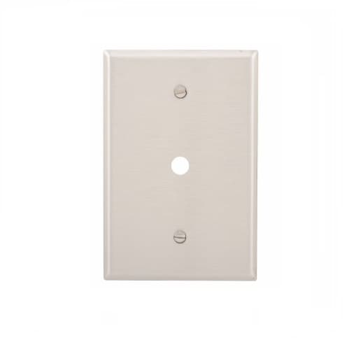 1-Gang Phone & Coax Wall Plate, Oversize, Ivory