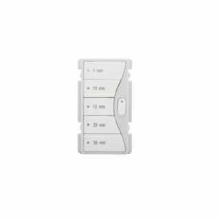 Faceplate Color Change Kit 5 for Minute Timer, White Satin