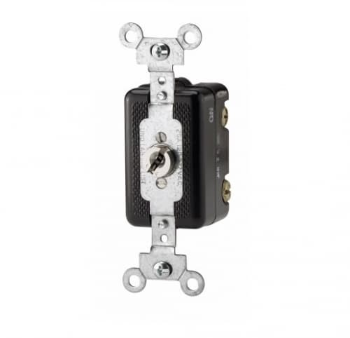 20 Amp Locking Switch w/ Key Removal, Corbin Locking, Single-Pole 
