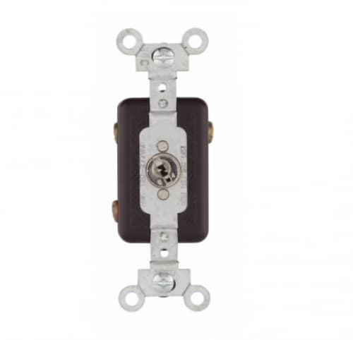 20 Amp Locking Switch, Corbin Type, Three-Way, Brown