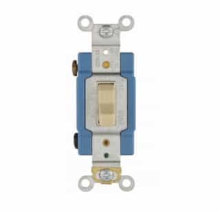 Eaton Wiring 15 Amp Toggle Switch, Single-Pole, Industrial, Ivory