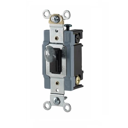 Eaton Wiring 15 Amp Locking Switch, 3-Way, Industrial, Brown