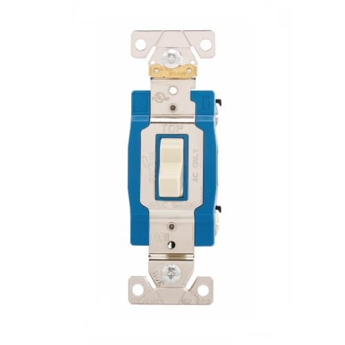 15 Amp Toggle Switch, 4-Way, Industrial, Ivory