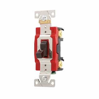 Eaton Wiring 20 Amp Toggle Switch, Single-Pole, Industrial, Brown