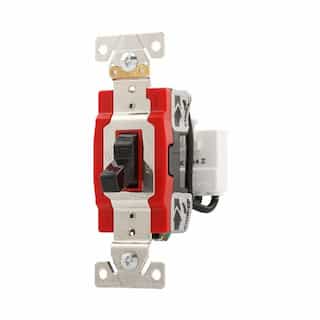 Eaton Wiring 20A Modular Toggle Switch, Single Pole, #14-#10 AWG, 120V/277V, Brown