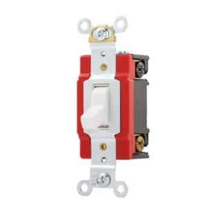 Eaton Wiring 20 Amp Toggle Switch, Single-Pole, Lighted, White