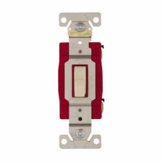 20 Amp Toggle Switch, Single-Pole, Industrial, White