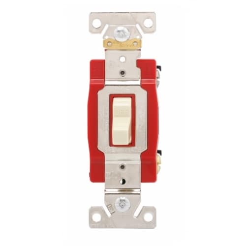 20 Amp Toggle Switch, Double-Pole, Industrial, Ivory