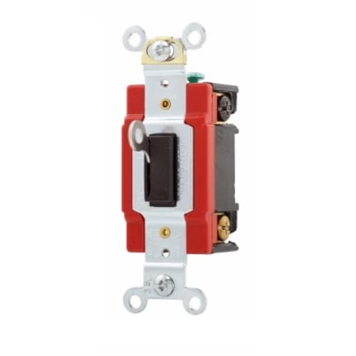Eaton Wiring 20 Amp Locking Switch, 3-Way, Industrial, Brown