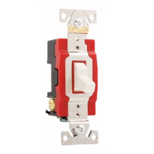 20 Amp Toggle Switch, 3-Way, Industrial, Light Almond