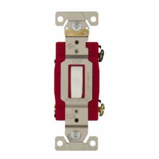 20 Amp Toggle Switch, 4-Way, Industrial, White