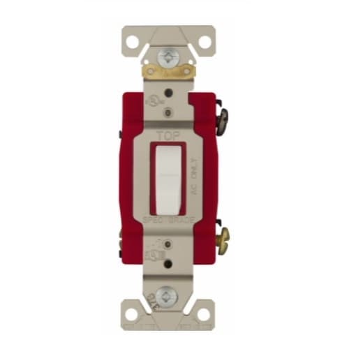 Eaton Wiring 20 Amp Toggle Switch, 4-Way, Industrial, White