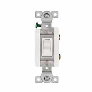 15 Amp Toggle Switch, Single-Pole, Canadian, White