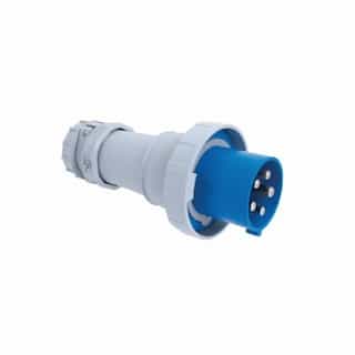 20 Amp Pin and Sleeve Plug, 2-Pole, 3-Wire, 250V, Blue