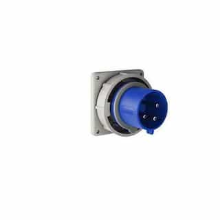 30 Amp Pin and Sleeve Inlet, 2-Pole, 3-Wire, 250V, Blue