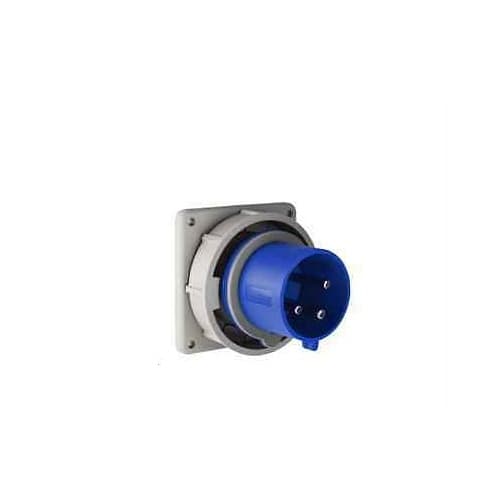 32 Amp Pin and Sleeve Inlet, 2-Pole, 3-Wire, 240V, Blue