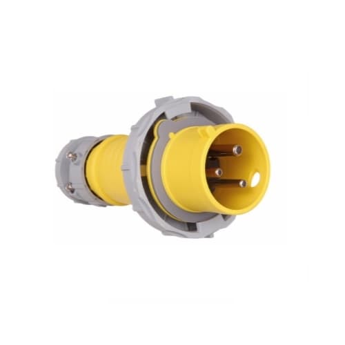 Eaton Wiring 32 Amp Pin and Sleeve Plug, 2-Pole, 3-Wire, 130V, Yellow