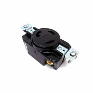 Eaton Wiring 30 Amp Locking Receptacle, Standard, 3-Pole, 3-Wire, 250V, Black