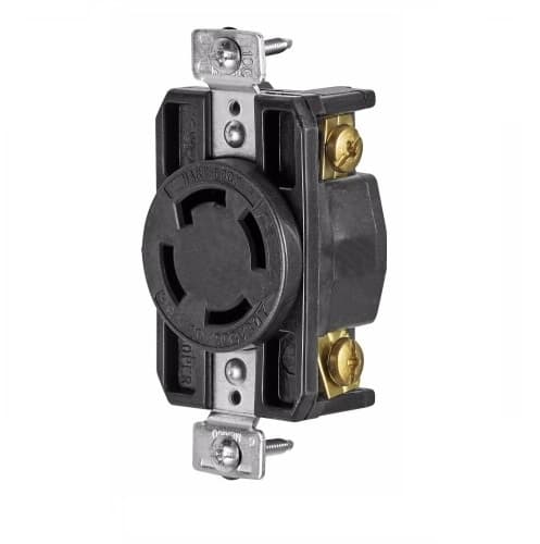 30 Amp Flanged Inlet Receptacle, 3-Phase, Industrial