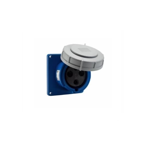 Eaton Wiring 60 Amp Pin and Sleeve Receptacle, 2-Pole, 3-Wire, 250V, Blue