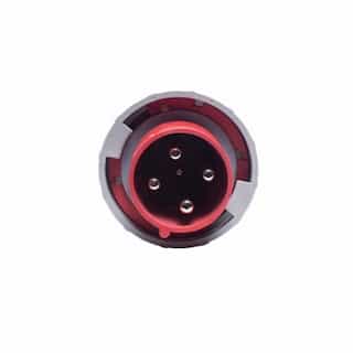 Eaton Wiring 100 Amp Pin and Sleeve Plug, 3-Pole, 4-Wire, 480V, Red