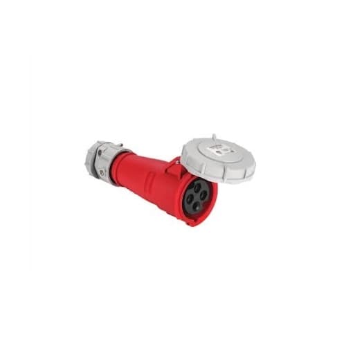 Eaton Wiring 125 Amp Pin and Sleeve Connector, 3-Pole, 4-Wire, 415V, Red